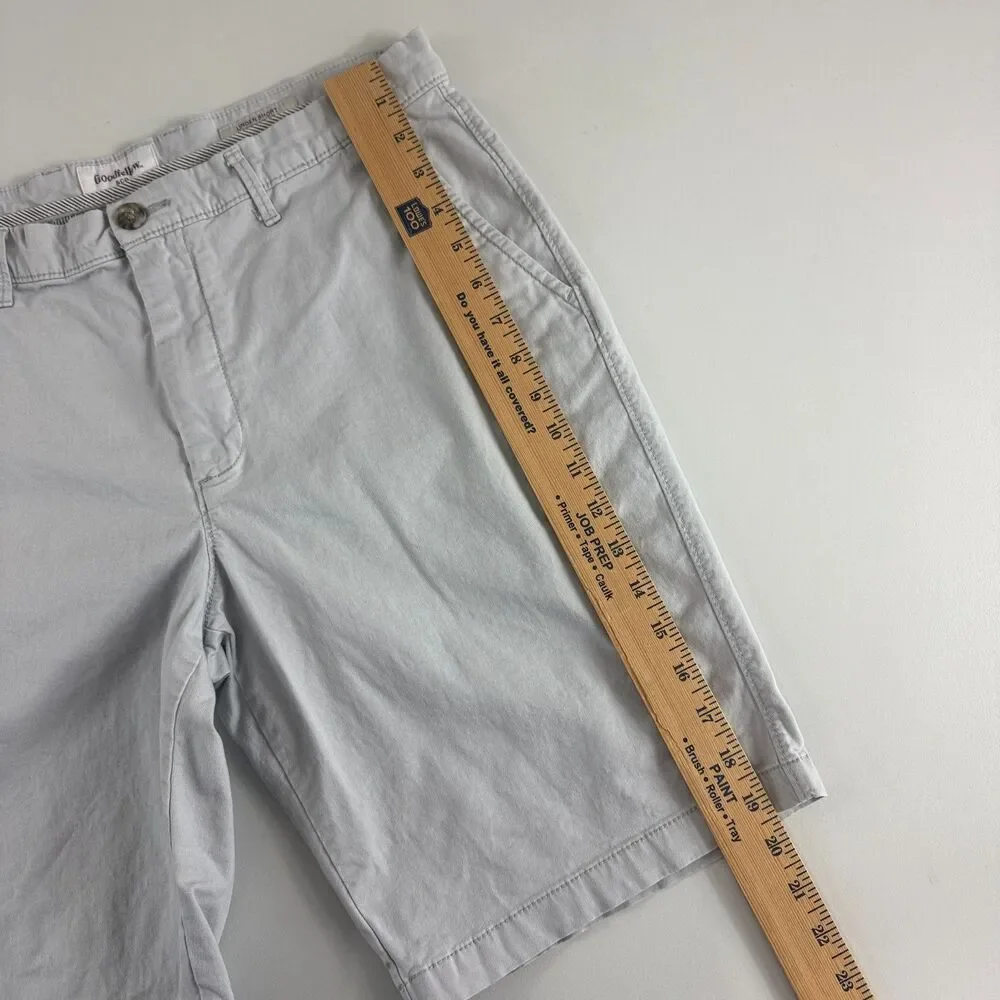Goodfellow & Co Linden Shorts Men's 32 Gray Chino Stretch Flat Front